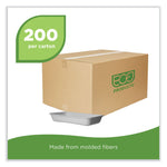 WorldView Renewable Molded Fiber Containers, 10.47 x 10.47 x 1.76, White, 200/Carton