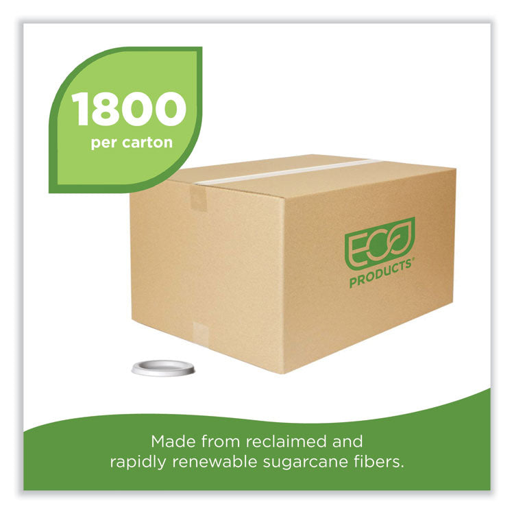 Sugarcane Portion Cup Lids, Fits 2 oz Portion Cups, White, 2,500/Carton