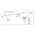 Extra Wide Glass Monitor Riser, 39.4" x 10.2" x 3.25", Clear, Supports 60 lbs