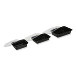 Microwavable Food Container with Lid, Rectangular, 32 oz, 8.81 x 6.02 x 2.24, Black/Clear, Plastic, 150/Carton