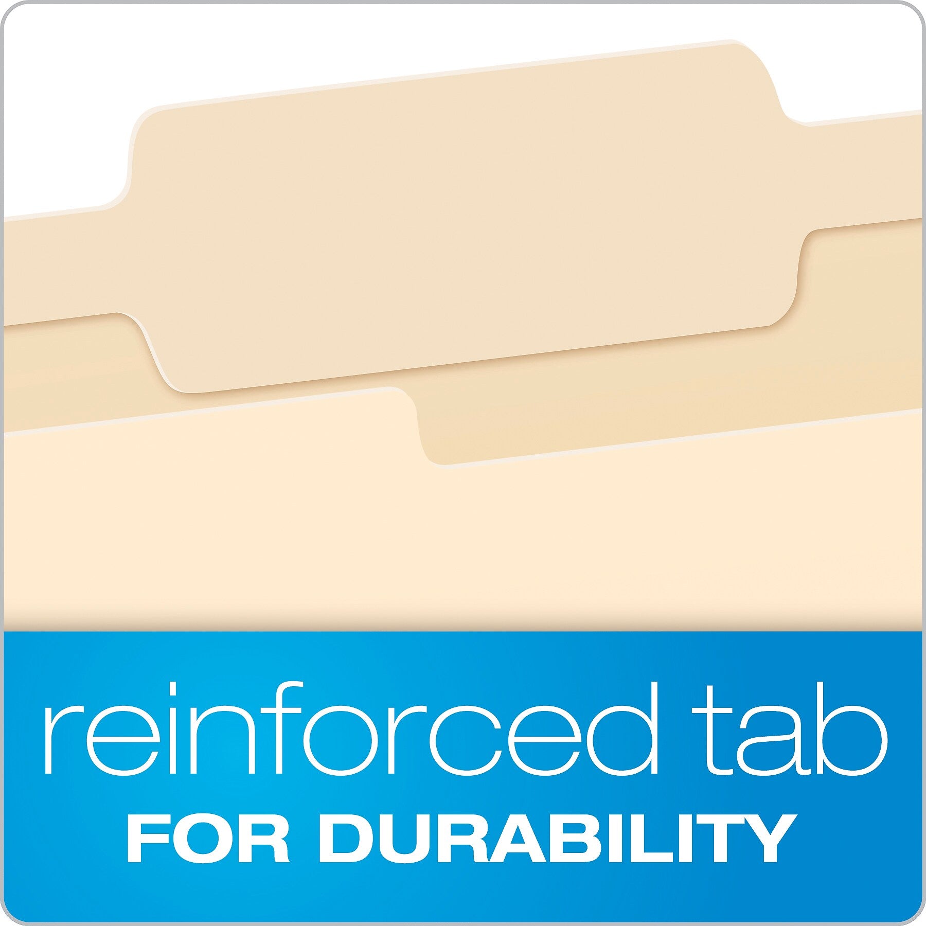 Pendaflex Heavy Duty File Folder, 1-Tab, Letter Size, Manila, 100/Box (R752 2/5 RC)