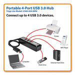 USB 3.0 SuperSpeed Hub, 4 Ports, Black