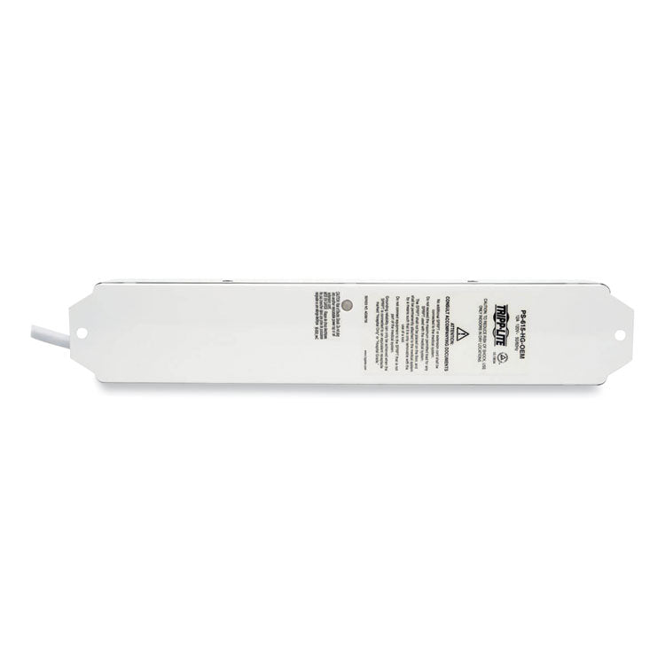 Medical-Grade Power Strip for Patient-Care Vicinity, 6 Outlets, 15 ft Cord, White
