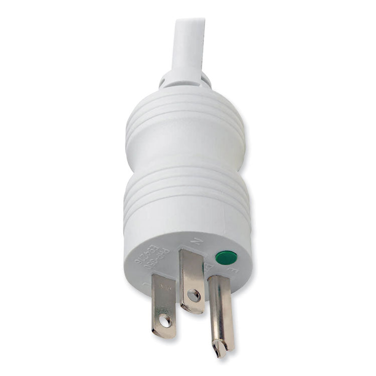 Medical-Grade Power Strip for Patient-Care Vicinity, 6 Outlets, 15 ft Cord, White