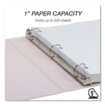 Earth's Choice Plant-Based BOHO D-Ring View Binders, 1" Capacity, 11 x 8.5, Rose, 2/Pack