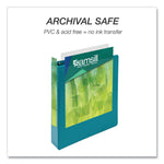 Earth's Choice Plant-Based Economy Round Ring View Binders, 3 Rings, 1.5" Capacity, 11 x 8.5, Teal, 2/Pack
