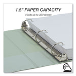 Earth's Choice Plant Based BOHO D-Ring View Binders, 1.5" Capacity, 11 x 8.5, Sage, 2/Pack