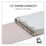 Earth's Choice Plant-Based BOHO D-Ring View Binders, 1.5" Capacity, 11 x 8.5, Rose, 2/Pack