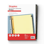 Staples Pre-Printed A-Z Leatherette Dividers, Black (18946/11483)