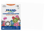 SunWorks 12" x 18" Construction Paper, Bright White, 50 Sheets (PAC8707)