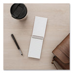 Wirebound Memo Pad With Coil-Lock Wire Binding, Narrow Rule, Orange Cover, 50 White 3 X 5 Sheets, 12/pack