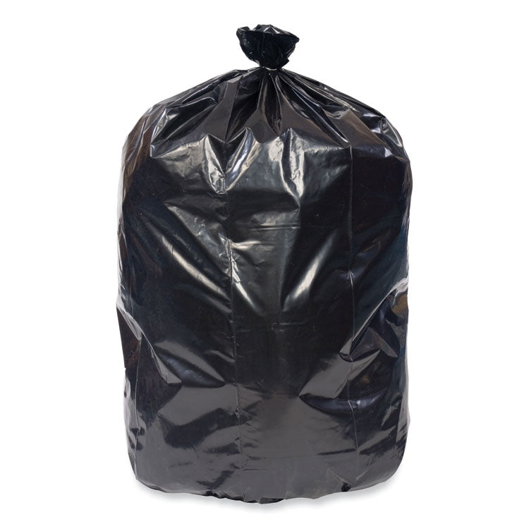 Eco Strong Plus Can Liners, 40 gal, 1.7 mil, 40" x 46", Black, Perforated Roll, 100/Carton