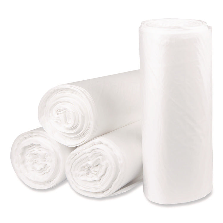 Eco Strong Plus Can Liners, 33 gal, 13 mic, 33" x 39", Natural, Perforated Roll, 250/Carton