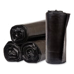 Eco Strong Plus Can Liners, 60 gal, 1.7 mil, 38" x 58", Black, Perforated Roll, 100/Carton