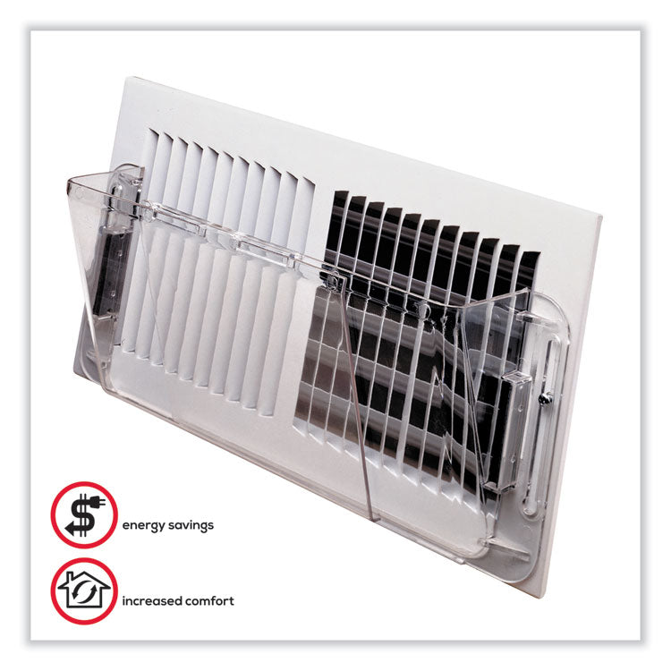 Adjustable Sidewall Register Air Deflector, 10 x 3 x 5.5, Clear