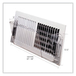 Adjustable Sidewall Register Air Deflector, 10 x 3 x 5.5, Clear