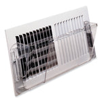 Adjustable Sidewall Register Air Deflector, 10 x 3 x 5.5, Clear