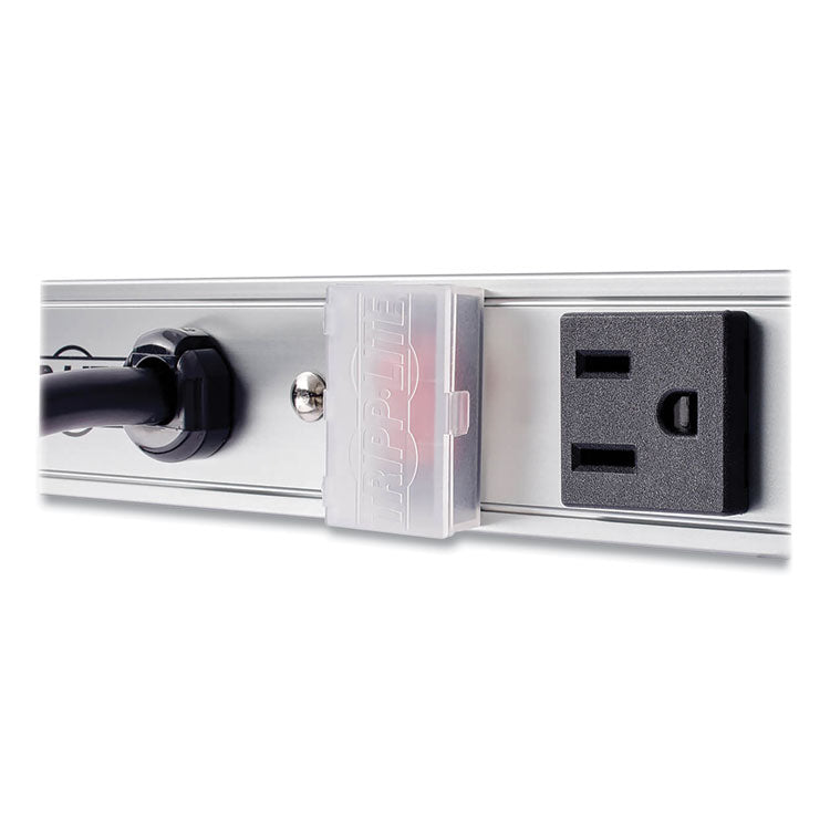 Vertical Power Strip, 8 Outlets, 15 ft Cord, Silver