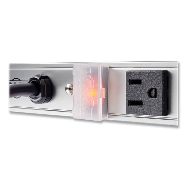 Vertical Power Strip, 8 Outlets, 15 ft Cord, Silver