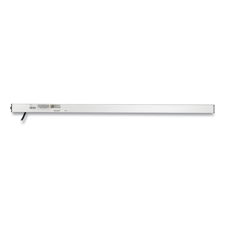Vertical Power Strip, 12 Outlets, 15 ft Cord, Silver