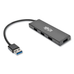 Ultra-Slim Portable Usb 3.0 Superspeed Hub, 4 Ports, Black