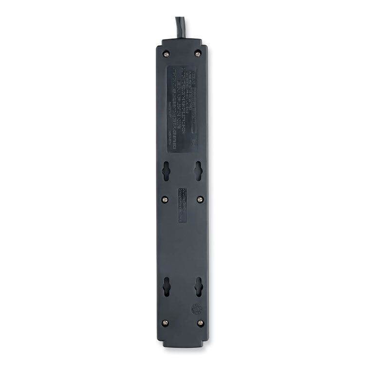 Protect It! Surge Protector, 6 AC Outlets, 6 ft Cord, 790 J, Black