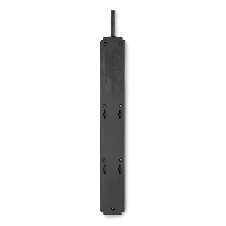 Protect It! Surge Protector, 6 AC Outlets/2 USB Ports, 6 ft Cord, 990 J, Black