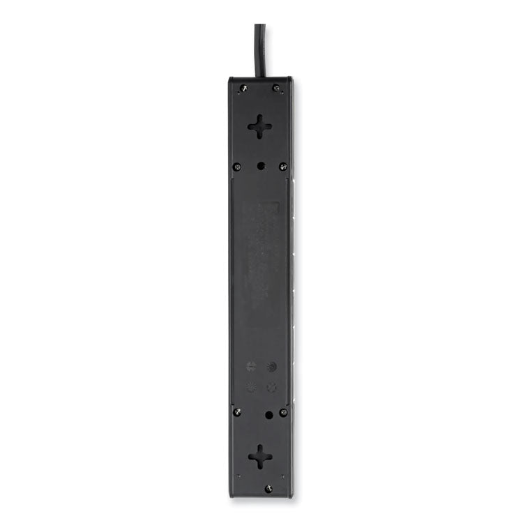 Protect It! Surge Protector, 6 AC Outlets/2 USB Ports, 8 ft Cord, 1,080 J, Black