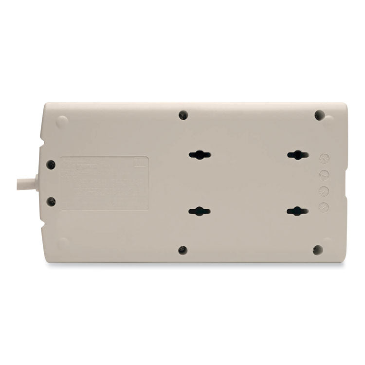 Protect It! Surge Protector, 8 AC Outlets, 8 ft Cord, 1,440 J, Light Gray