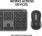 Logitech Signature Slim MK955 Wireless Keyboard and Mouse Combo, Graphite (920-012427)