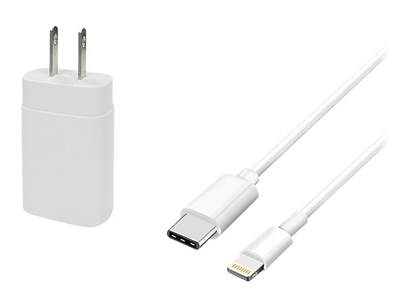 4XEM Lightning Charging Kit/Bundle for iPhone 13, White (4XIPADMINIKIT-L)