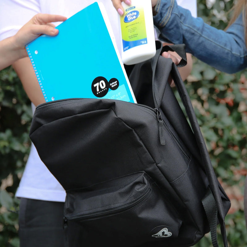 Bazic Classic Laptop Backpack, Medium, Navy Blue (BAZ1060)