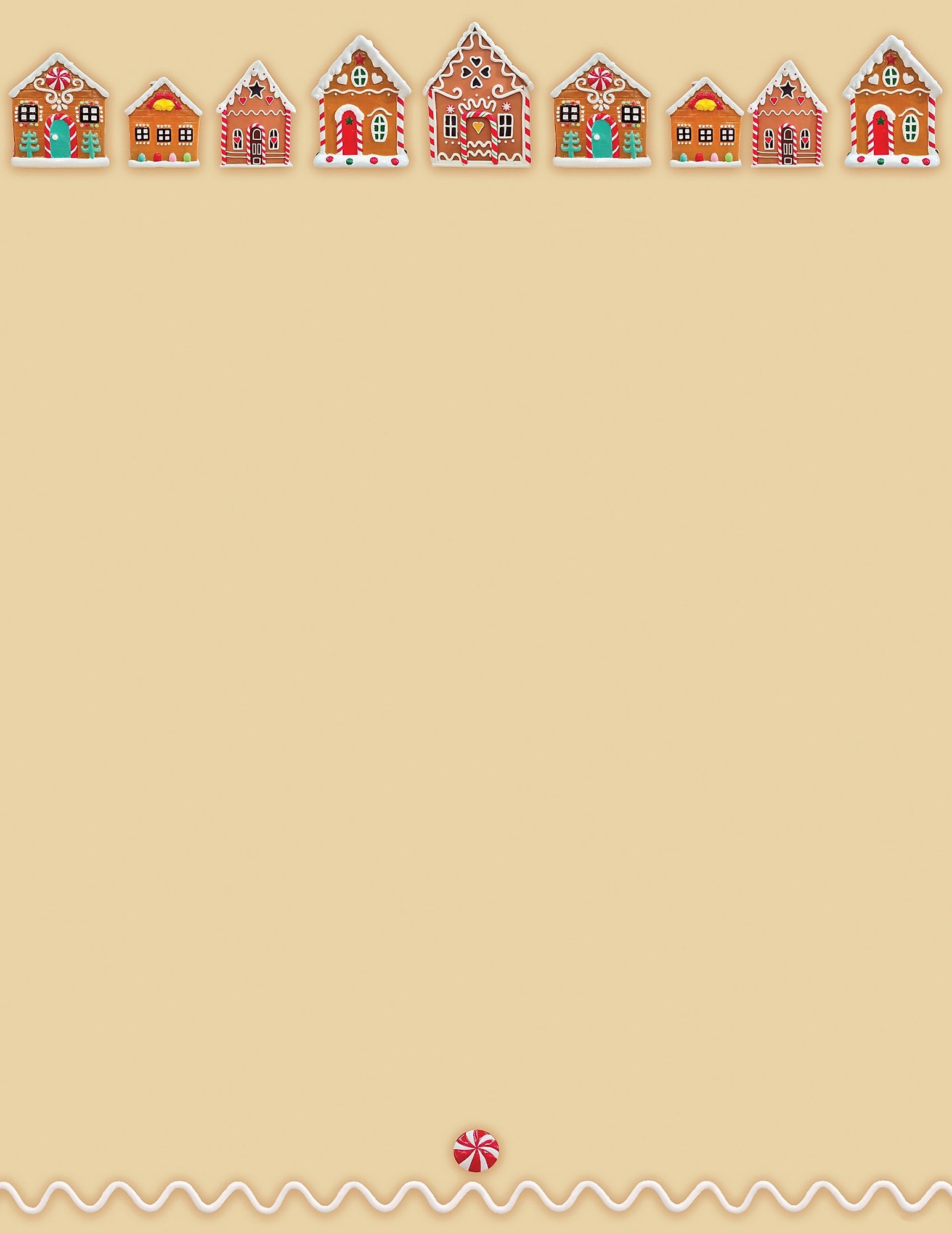 Great Papers! Holiday Stationery Letterhead Gingerbread Sugarplum, Multicolor, 50/Sheets (2024033)