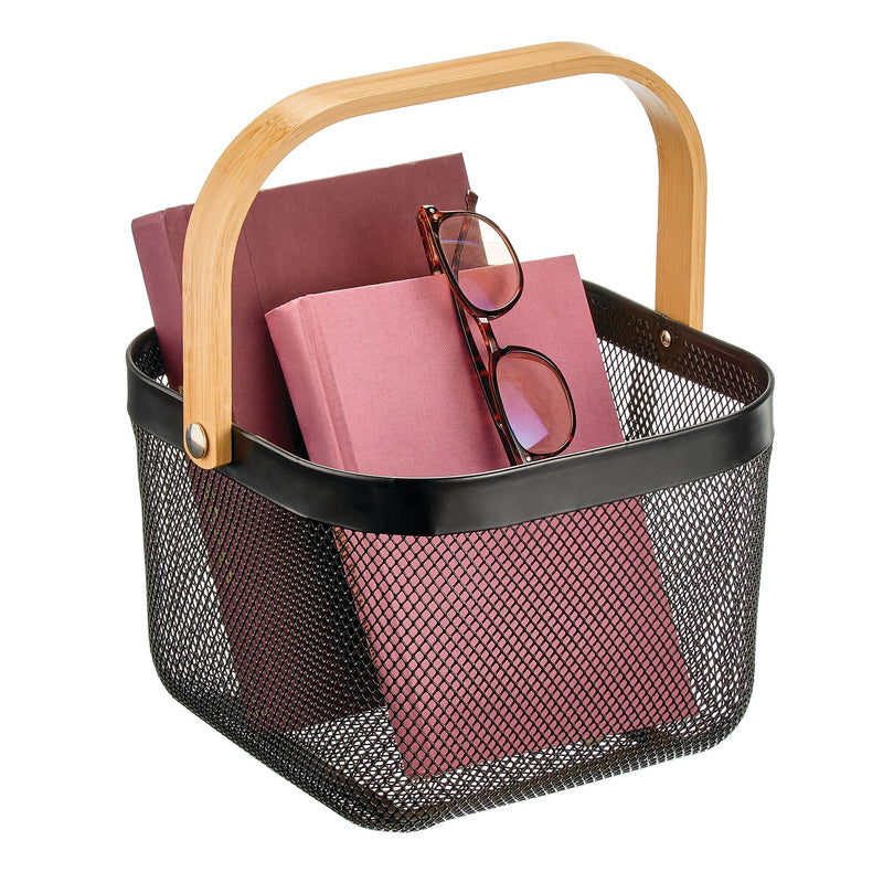 mDesign Steel Organizer, Black/Natural (25702RW)