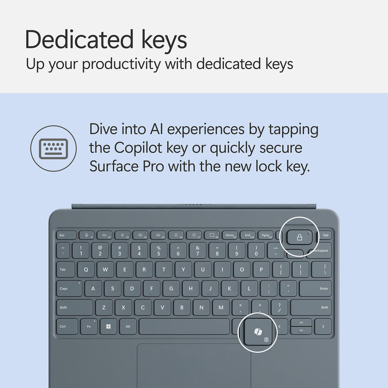 Microsoft Surface Pro 12" Keyboard Cover, Ocean (EP2-32750)