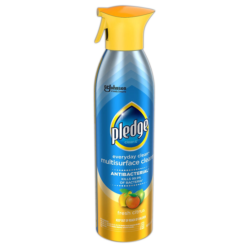Pledge Clean-It Antibacterial All-Purpose Cleaners, Fresh Citrus Scent, 9.7 oz., 6/Carton (336276CT)