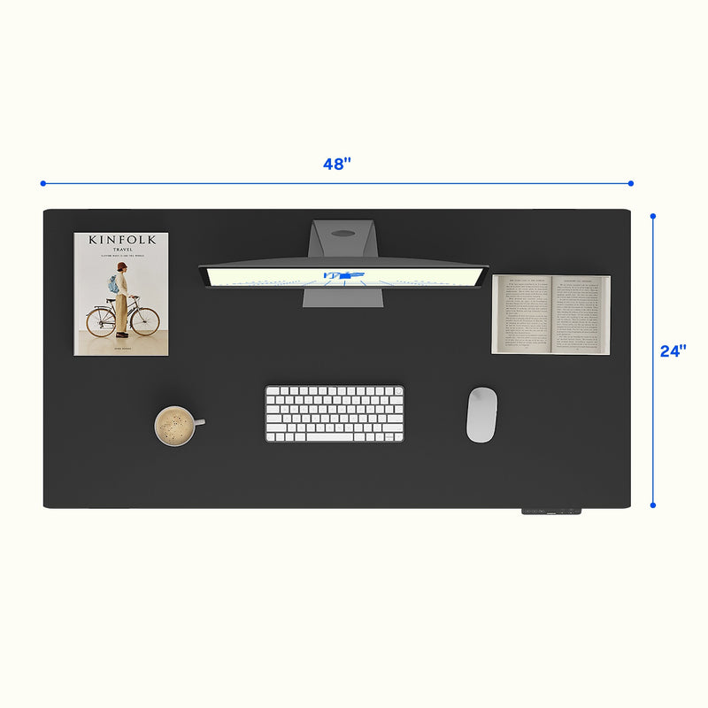 FlexiSpot E7COMMERCIAL 48''W Electric Adjustable Particle Board Standing Desk, Black/White (E7WCOM4824-B)