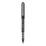 VISION Rollerball Pen, Stick, Bold 1 mm, Black Ink, Gray/Black/Clear Barrel, Dozen
