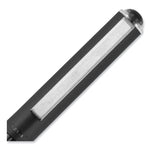 VISION Rollerball Pen, Stick, Bold 1 mm, Black Ink, Gray/Black/Clear Barrel, Dozen