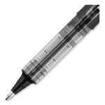 VISION Rollerball Pen, Stick, Bold 1 mm, Black Ink, Gray/Black/Clear Barrel, Dozen