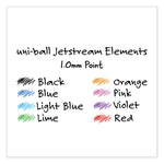 Jetstream Elements Hybrid Gel Pen, Retractable, Medium 1 mm, Assorted Ink and Barrel Colors, 12/Pack