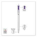 uniONE Gel Pen, Retractable, Medium 0.7 mm, Assorted Inspirational Ink and Barrel Colors, 8/Pack