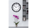Infinity Instruments Skipper Wall Clock, Plastic/Glass, 16"Dia. (20309BK-4547)