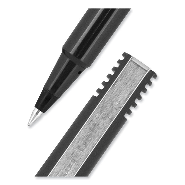 Rollerball Pen, Stick, Extra-Fine 0.5 mm, Black Ink, Black Barrel, 72/Pack
