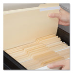 Top Tab File Folders, 1/3-Cut Tabs: Assorted, Letter Size, 0.75" Expansion, Manila, 50/Box