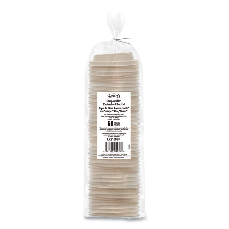 Molded Fiber Lids for Paper Cups, ProPlanet Seal, Fits 10 oz to 24 oz Hot Cups, Tan, 1,000/Carton