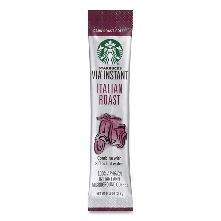 VIA Ready Brew Coffee, 0.11 oz, Italian Roast, 8 Packets/Bag, 12 Bags/Carton