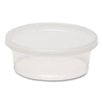 Plastic Deli Container with Lid, 8 oz, Clear, Plastic, 240/Carton