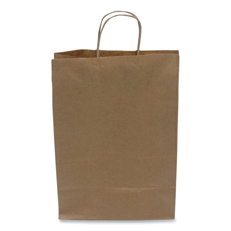 Kraft Paper Bags, Rope Handles, 10" x 6" x 13", Kraft, 250/Carton