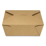 Reclosable Kraft Take-Out Box, 48 oz, Brown, Paper, 300/Carton